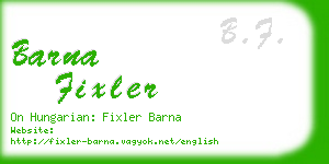 barna fixler business card